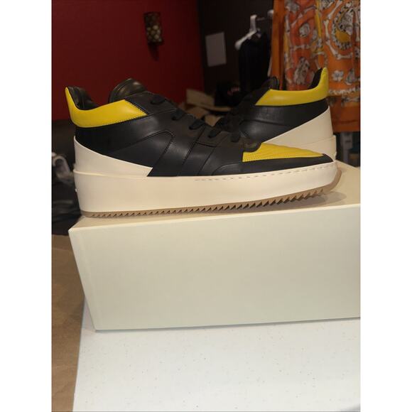 Fear of God Basketball Mid \'Yellow Black\' Size 43 Brand New (10 Mens)